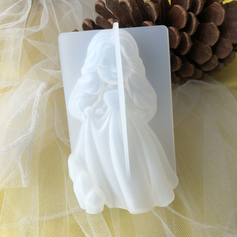 Candle Making Diy - 3D carino principessa candela in silicone