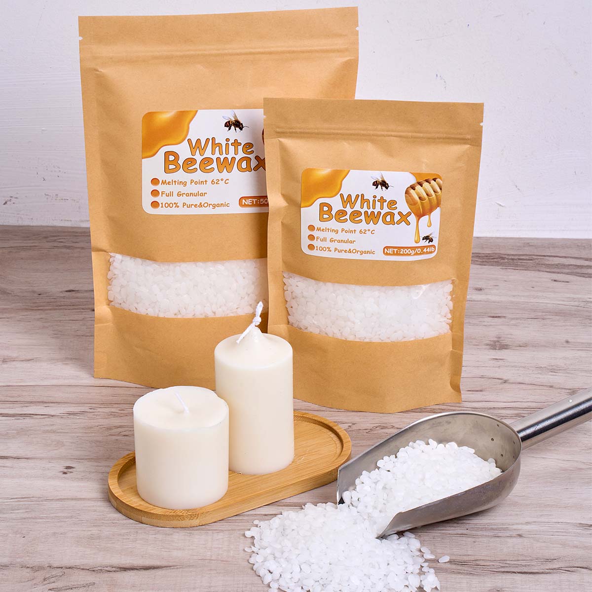 1000g Cera d'api bianca Candel - Candle Making Kit For Beginners recensione e prezzo