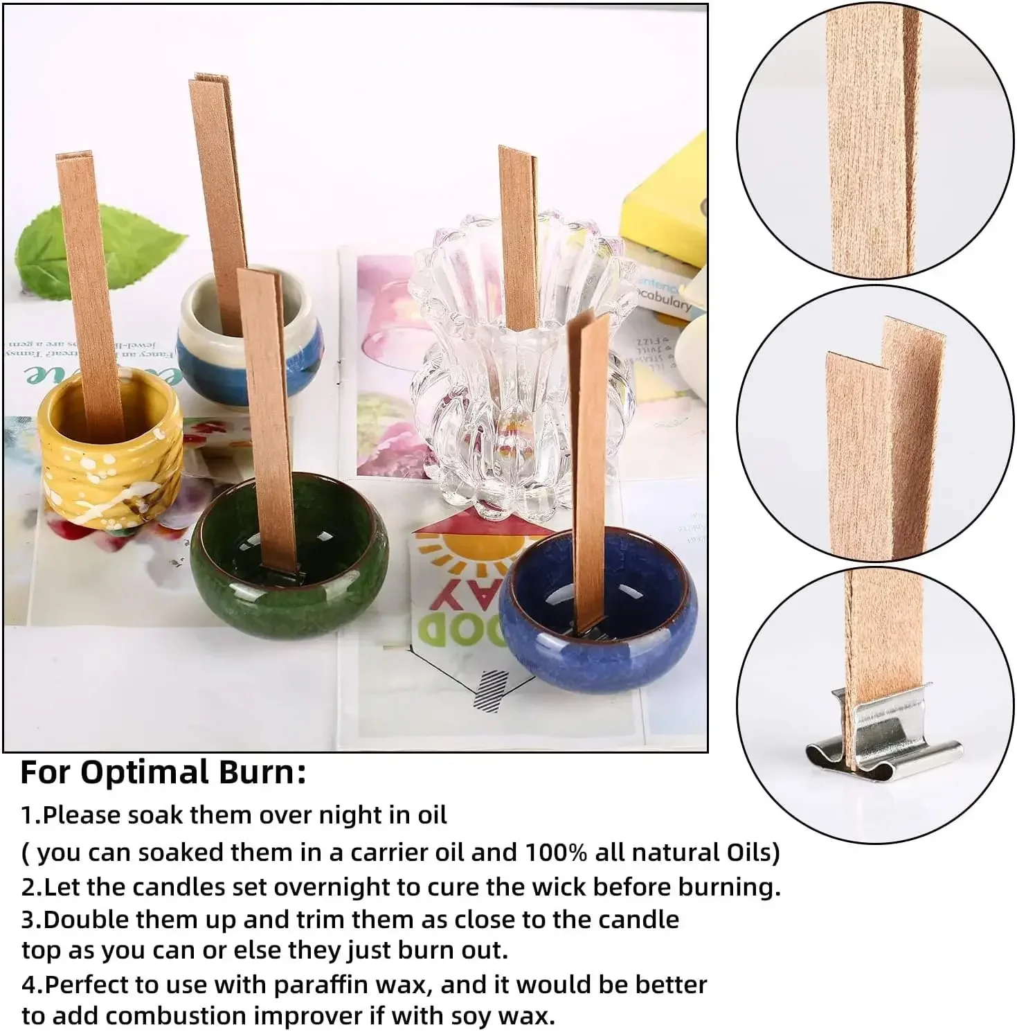 1-5 Sacchetti di Stoppini in L - Wood Wick Crackle recensione e prezzo