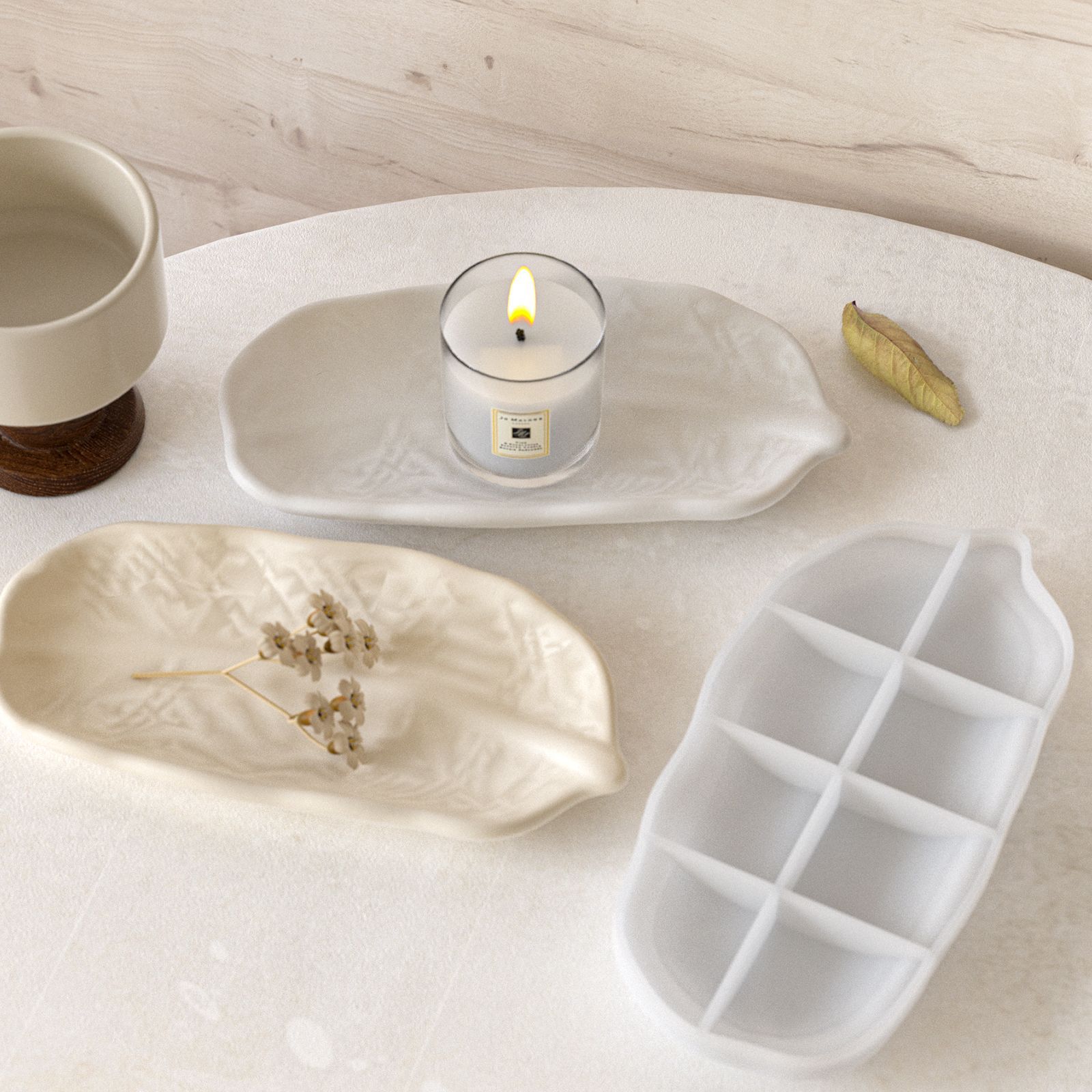 Stampi per foglie a strisce in - Candle Making Diy recensione e prezzo